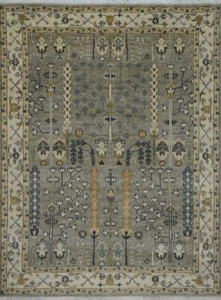 Life of tree( Grey and Ivory )Hand Knotted Wool Area Rug - Picture 1 of 7