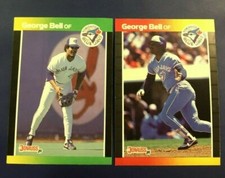 1989 Donruss & Best # 149 # 272 GEORGE BELL Lot 2 Toronto Blue Jays Nice !  