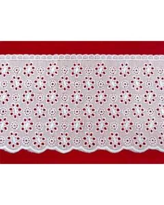 Pizzo merletto sangallo passamaneria 10cm san gallo 4BF19C smerlato balza unica - Picture 1 of 4