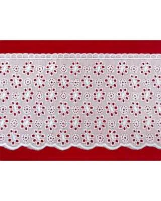 Pizzo merletto sangallo passamaneria 10cm san gallo 4BF19C smerlato balza unica - Immagine 1 di 4