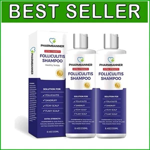 2Pcs Anti-Dandruff & Folliculitis Shampoo Set, Unscented & Sulfate-Free - Picture 1 of 10