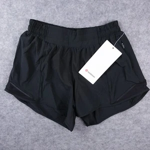 Nuevo Lululemon Hotty Hot tiro bajo LR corto negro 4" forrado talla 4, 6, 14 - Imagen 1 de 29