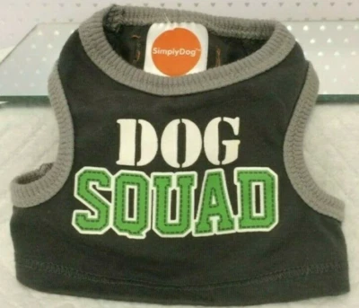 PUPPY SHIRT-XXS SimplyDog Shirt Gray/Green "Dog Squad" - Image 1 of 3