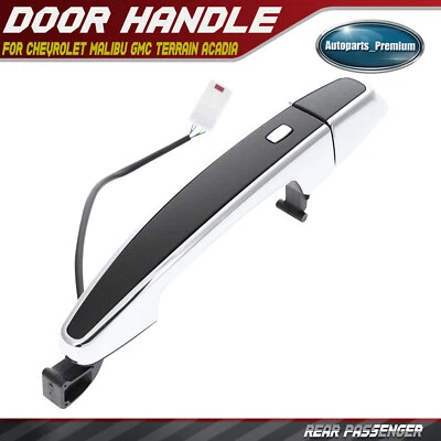 Manija de puerta exterior cromada negra para pasajero trasero Chevrolet Malibu 17-21 GMC Foto 1 de 4