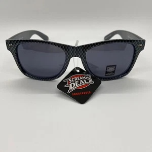 Gafas de sol retro para mujer Pugs cuadradas grises marco a cuadros tintado UV400 - Imagen 1 de 9