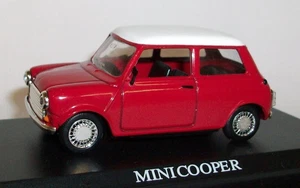 Atlas 1/43 Scale Die-cast metal model - Mini Cooper red / white - Picture 1 of 2