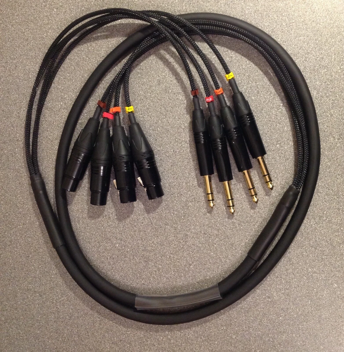 2m 25 Pin D Sub To 8x 3 Pin XLR Male Loom Cable Serial Audio Signal Snake Lead
