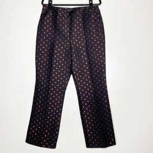 Talbots 2023 Kick Crop Pants Red Metallic Holiday Dot Side Zip Women's Size 6 - Picture 1 of 6