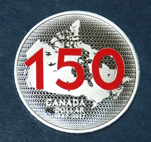 2017 pure silver $1 Canada 150th anniversary a flawless coin - Imagen 1 de 2
