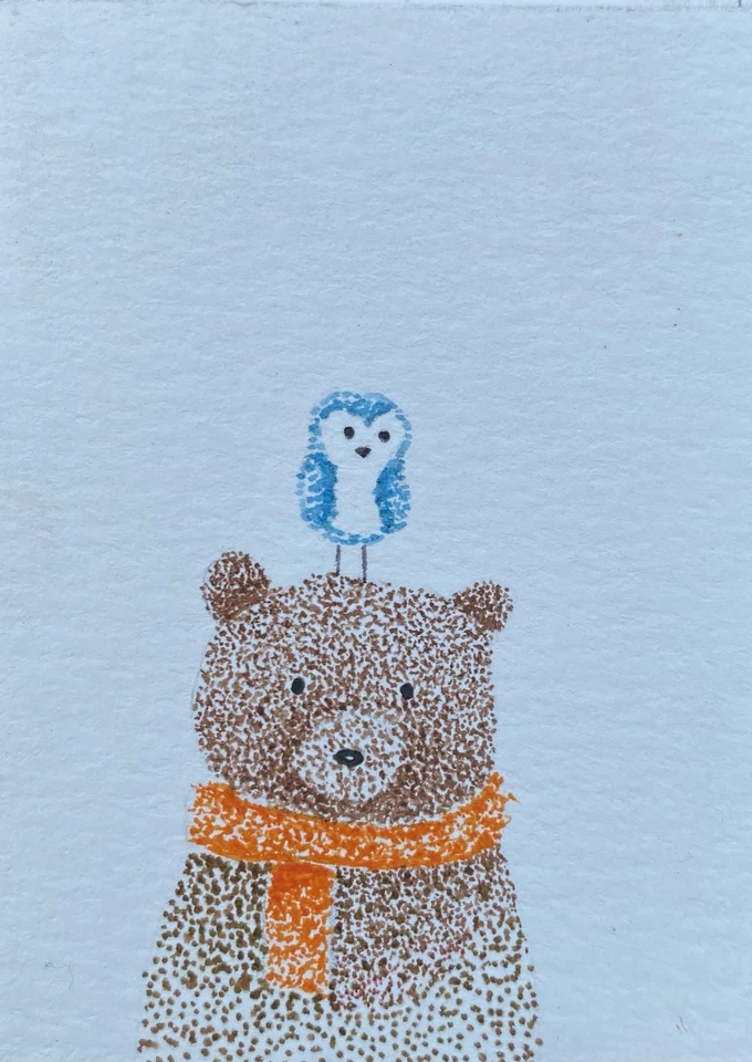 ACEO原创混合媒体绘画艺术 — 第 1/1 张图片