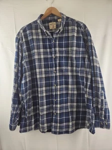 Red Head Brand Co Blue Plaid Cotton Flannel Men's Button Up Shirt Sz XXL - Picture 1 of 10