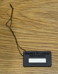 Original Original aktuelle Maurice Lacroix Uhr schwarz Hang Swing Tag - Bild 1 von 2