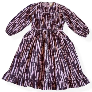 Vestito viola Kate Quinn bambina cotone biologico manica lunga 7 - Foto 1 di 11