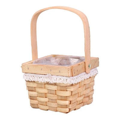 Hand Basket Planter Basket Multifunction Decoration Snack Box Portable Hand - Image 1 of 4