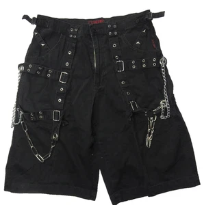 Tripp NYC Shorts Men 34 Cargo Baggy Gothic Grunge Punk Skater Rave Y2K Emo Chain - Picture 1 of 12