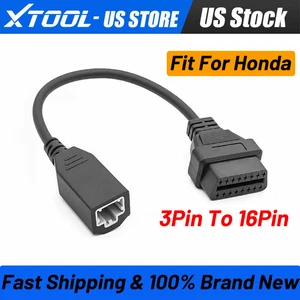 Fit Honda 3 Pin To 16 Pin Car OBD2 Diagnostic Cable Connector Adapter Free ship - Picture 1 of 6