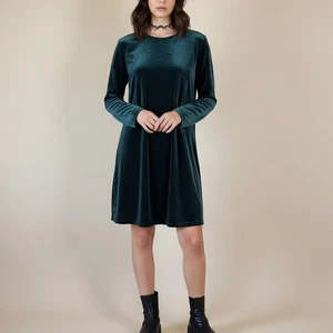 Mini Vestido De Colección Años 90 Dawn Joy Fashions Terciopelo Verde Cambio Talla L Cachicho Grunge - Imagen 1 de 9