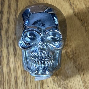 Vintage Chrome Gear Shift Knob Skull Heavy Metal Rat Rod Drag Racing 1960s - Bild 1 von 12