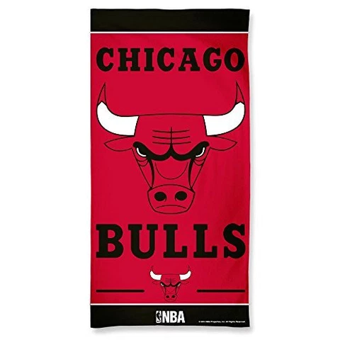 NBA Chicago Bulls Old Design Beach Towel, Team Color, One Size Cover