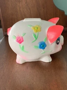 1977 DATED PIGGY PIG BANK BY SANITOY OF FITCHBURG, MA VERY NICE CARNIVAL PRIZE - Picture 1 of 10