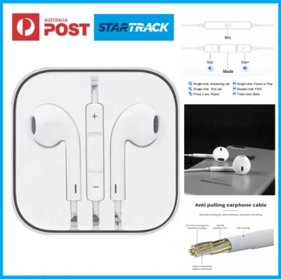 Wired Headphones Earphones Earbuds 3.5mm Jack Mic Android iPhone iPad Tablet - Image 1 of 4