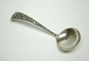 1 STIEFF, STIEFF ROSE PATTERN SAUCE LADLE 5" STERLING SILVER 925 - Picture 1 of 5
