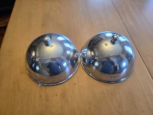 Lot of 2 Mariposa Brillante aluminum Food dome/covers 10 1/2" - Picture 1 of 3