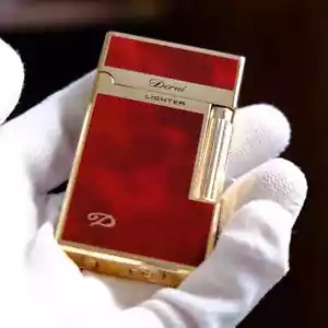 Accendisigari in metallo gonfiabile fiamma aperta lato slittamento accensione gadget fumo - Foto 1 di 34