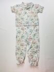 Carters Pajama T Shirt Pants Set Snaps 3T Toddler Flower Garden Vintage 