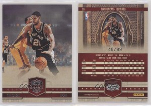 2009-10 Panini Court Kings Silver /99 Tim Duncan #26 HOF