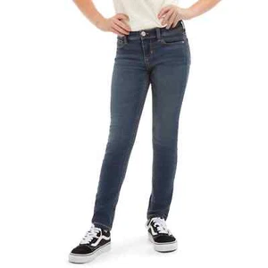 Jordache Girls Skinny Jeans, SIZE 18 Slim COLOR Dark Enyme NEW - Picture 1 of 5