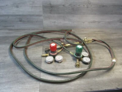 Victor Torch Weld Hoses Prostar Oxygen Acetylene Gauges 3000psig 350psig  - Image 1 of 4