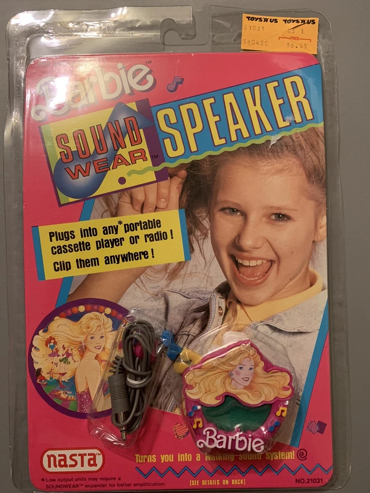 Vintage Barbie 1989 Nasta Soundwear Music Speaker