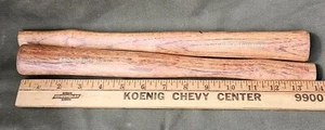 Pair (2) Vintage NOS Hickory Wood Machinist Hammer Handles 14" Unused Detroit MI - Picture 1 of 7