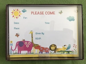 Nuevo en Caja Papiro Bebé Niños Jugosa Selva 10 Invitaciones Sobres Papel Imprimible  - Imagen 1 de 3