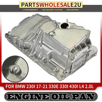Cárter de aceite inferior del motor para BMW 230i 2017-2021 330e 2016-2018 430i 330i 11138611694 Foto 1 de 4