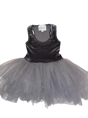 I Love Plum Niñas Espalda Corredora Terciopelo Tutú Vestido con Cierre Inferior a Presión en Gris 8 Foto 1 de 3