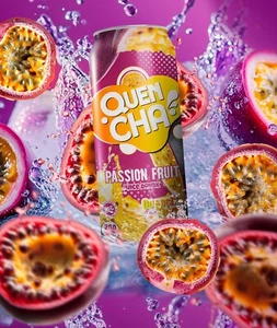Quencha Passion Fruit Juice contains 50% juice 16.6 FL OZ  NFC - 6 pack - Picture 1 of 3