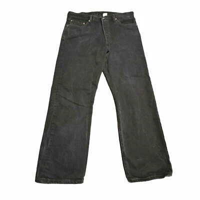 Vintage Levis 501 Jeans Mens 38x30 Black Denim Button Fly Original Fit - Image 1 of 4