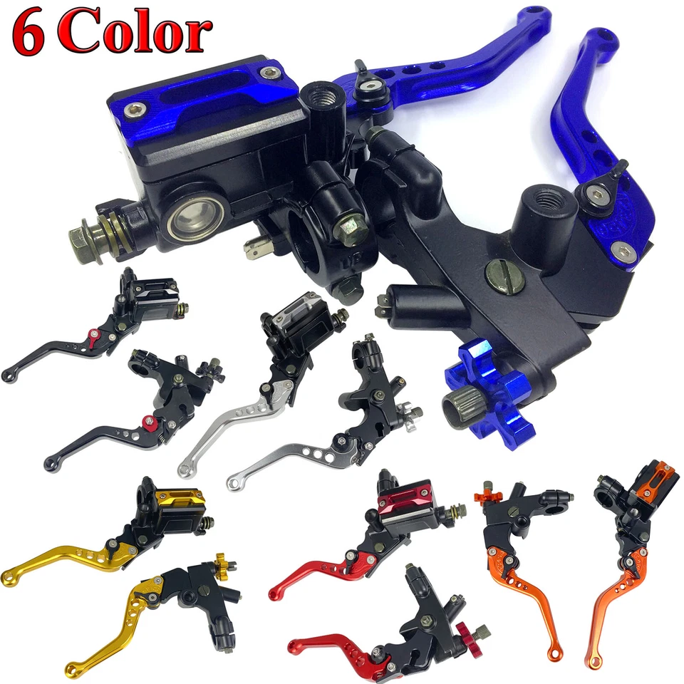 7/8" Universal CNC Motorcycle Handlebar Brake Master Cylinder & Clutch Lever Set - Image 1 of 4
