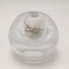Crystal Art Glass Hand Blown Controlled Bubble Heavy Oil Lamp. Pre-owned 