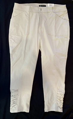 Pantalones de diseñador INC International Concepts marfil, elásticos fruncidos (12) $69,00+ Foto 1 de 4