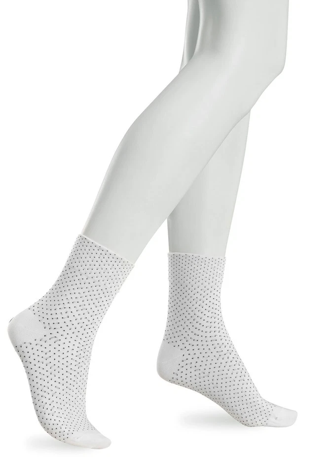 Calcetín Pixie fino para mujer Hue ESF15503, punto blanco, talla única Foto 1 de 1