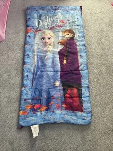 Disney Frozen Sleeping Bag Elsa Ana Outdoor Indoor Camping Kids - Picture 1 of 4