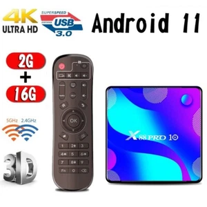 X88 Pro 10 Android 11.0 16G+2G Tv Box 4K Rk3318 Wifi Bt Media Player 100M - Picture 1 of 11