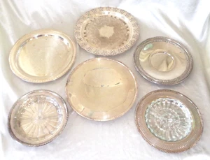 6 Silber Teller Serviertabletts & Platten ~ Reed & Barton, Oneida, International + - Bild 1 von 4