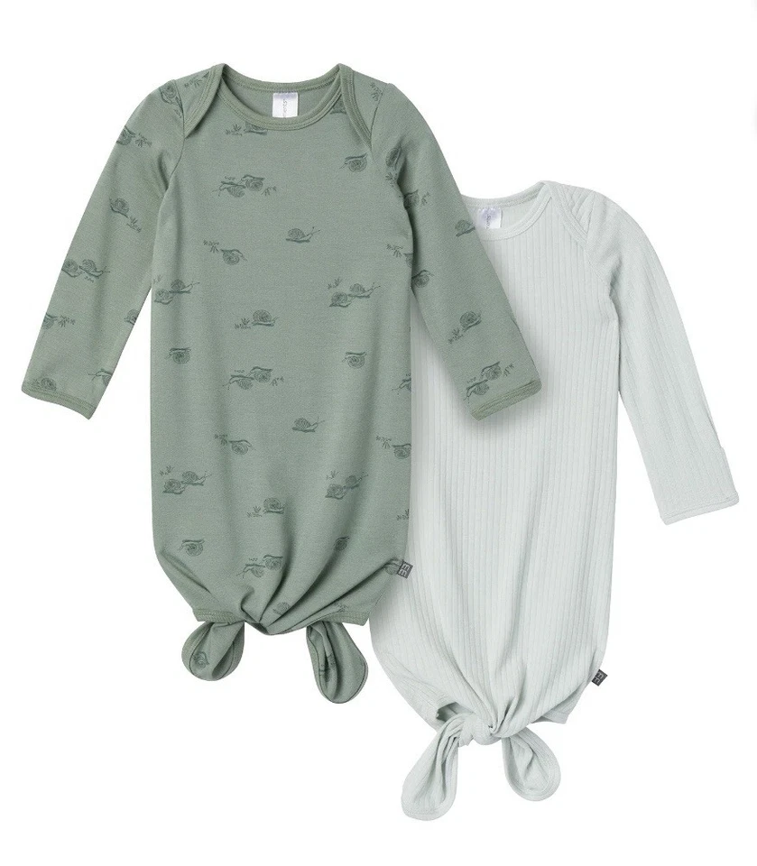Lindo conjunto de 2 vestidos anudados para bebé niño 0-3 meses saco de dormir nuevo Foto 1 de 4