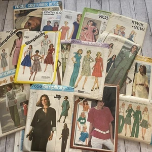 Women’s Clothing Sewing Pattern Lot 17 Vogue Simplicity Uncut VTG SZ Variety - Picture 1 of 19