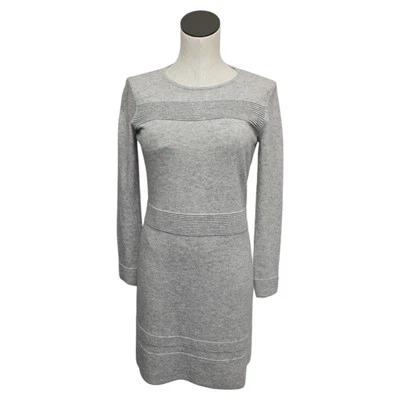 Vineyard Vines Ottoman Cashmere Wool Blend Gray Sweater Dress Size XS Ribbed - Image 1 of 4