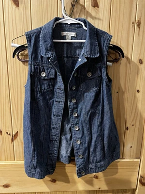 Cato 女式牛仔背心纽扣 XS — 第 1/3 张图片